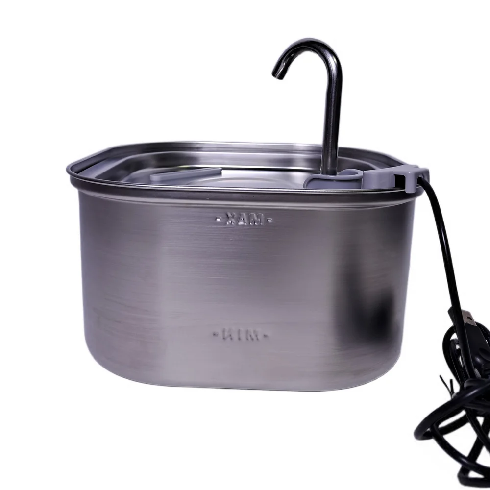 Pets Water Bowl Fountain Stainless Steel Automatic Indoor Cat Dog Small Pet Bowl